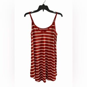 Zenana Reversible V-Neck / Scoop Neck Striped Cami Tank | M